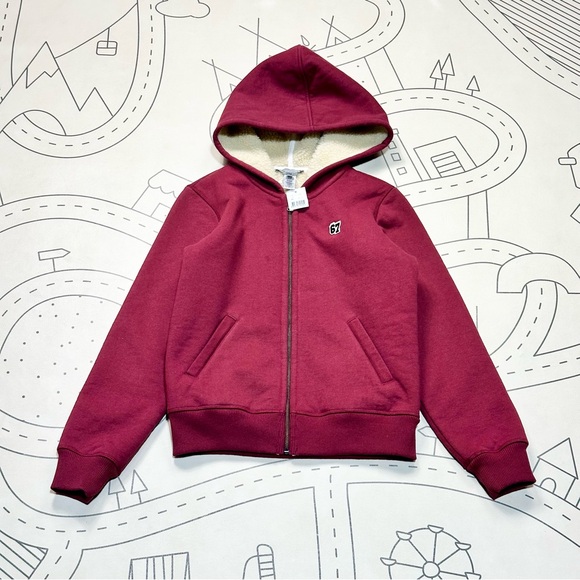 Bonpoint Other - Bonpoint Bordeaux Sherpa Hoodie